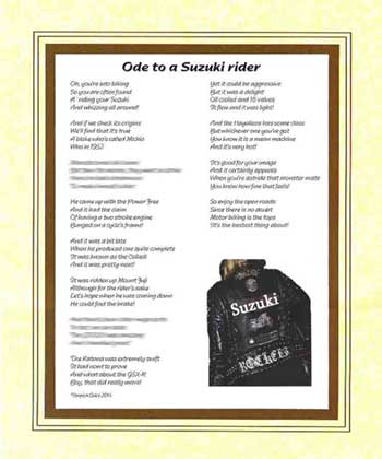 Ode to a Suzuki Rider