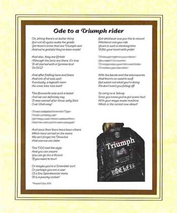 Ode to a Triumph Rider