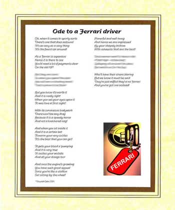 Ode to a Ferrari Driver