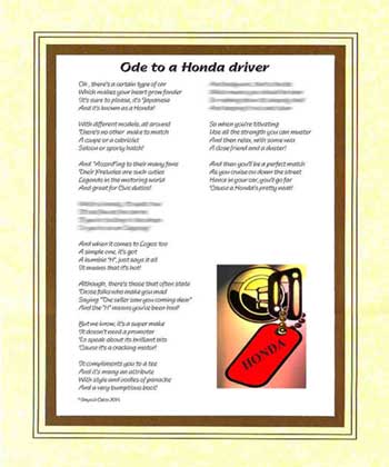 Ode to a Honda Driver