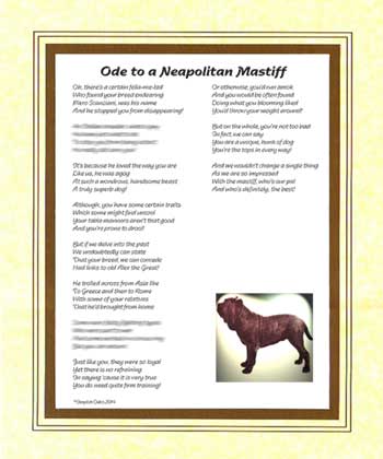 Ode to a Neopolitan Mastiff