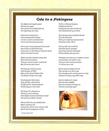 Ode to a Pekingnese