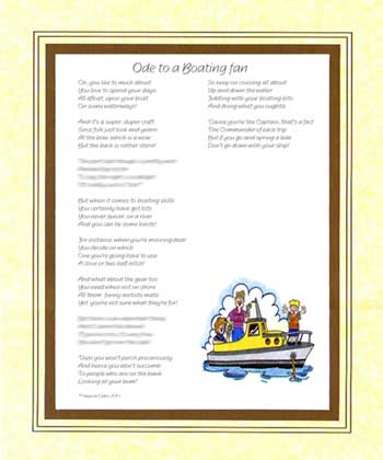 Ode to a Boating Fan