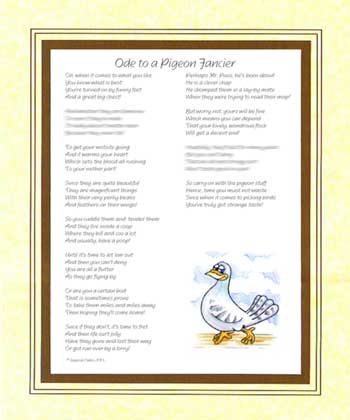 Ode to a Pigeon Fancier