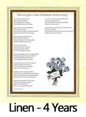 Click here to view Linen Anniversary Ode