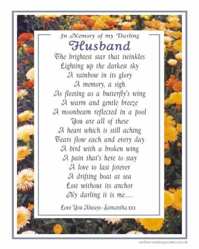 My Husband - Poetic Memorial